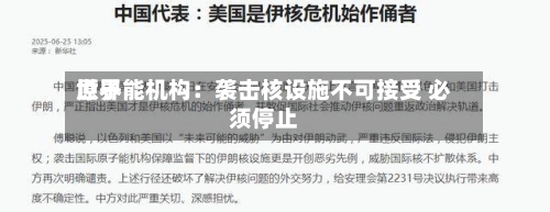 世界
原子能机构:袭击核设施不可接受 必须停止-第2张图片