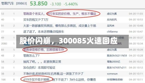 股价闪崩	，300085火速回应-第3张图片