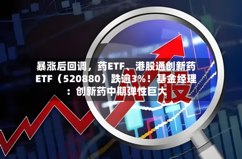 暴涨后回调	，药ETF、港股通创新药ETF（520880）跌逾3%！基金经理：创新药中期弹性巨大-第2张图片