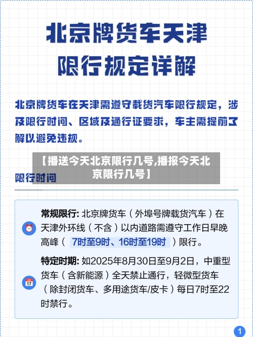 【播送今天北京限行几号,播报今天北京限行几号】