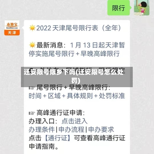 迁安限号限乡下吗(迁安限号怎么处罚)