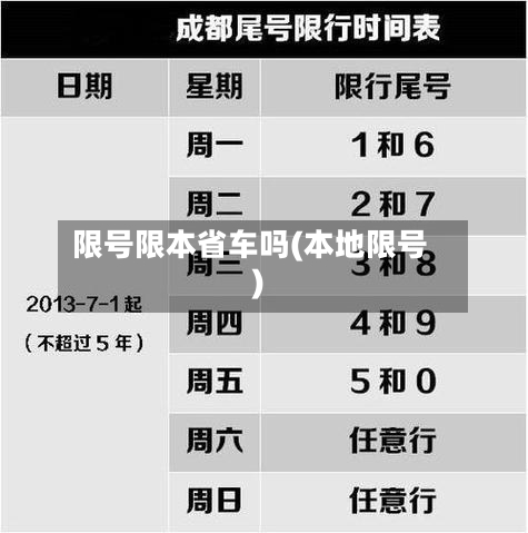 限号限本省车吗(本地限号)-第2张图片