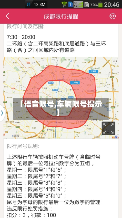 【语音限号,车辆限号提示】