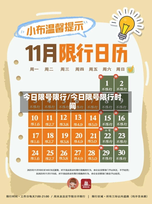 今日限号限行/今日限号限行时间