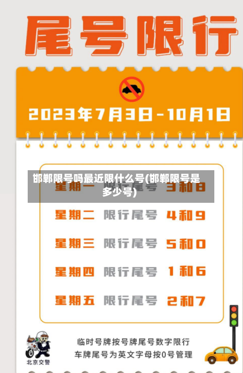 邯郸限号吗最近限什么号(邯郸限号是多少号)-第2张图片