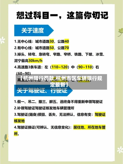 【杭州限行罚款,杭州市区车辆限行规定最新】-第2张图片