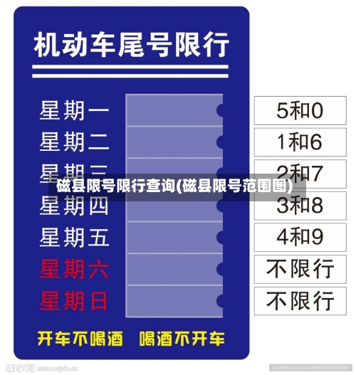 磁县限号限行查询(磁县限号范围图)-第2张图片