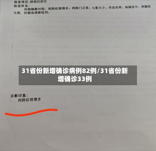 31省份新增确诊病例82例/31省份新增确诊33例-第2张图片