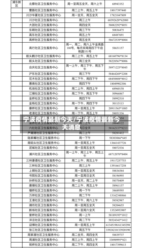 宁波疫情最新今天/宁波疫情最新今天消息-第2张图片