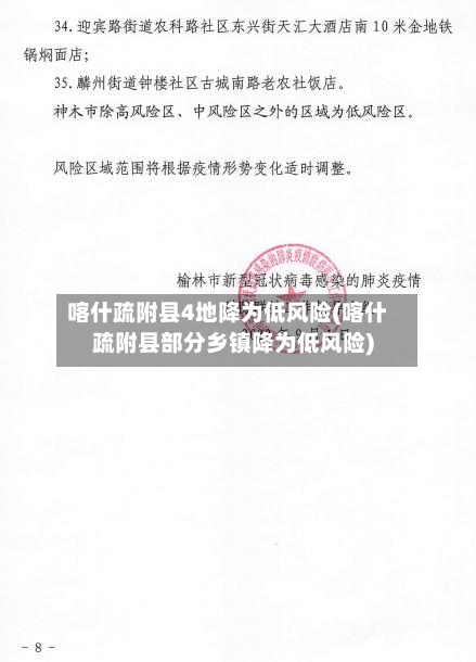 喀什疏附县4地降为低风险(喀什疏附县部分乡镇降为低风险)-第2张图片