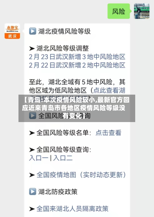 【青岛:本次疫情风险较小,最新官方回应近来青岛市各地区疫情风险等级没有变化】-第2张图片