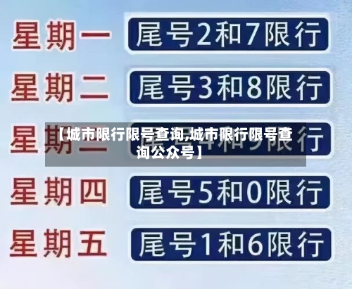 【城市限行限号查询,城市限行限号查询公众号】