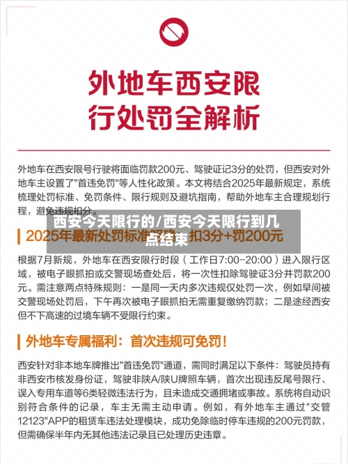 西安今天限行的/西安今天限行到几点结束