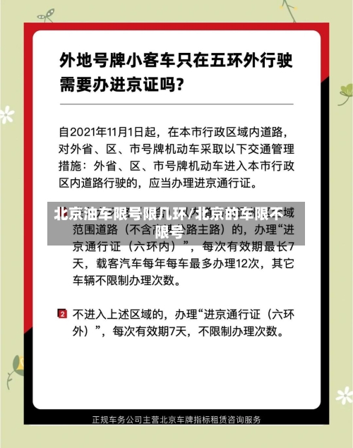 北京油车限号限几环/北京的车限不限号