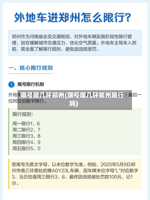 限号限几环郑州(限号限几环郑州限行吗)