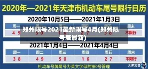 郑州限号2021最新限号4月(郑州限号表最新)-第2张图片