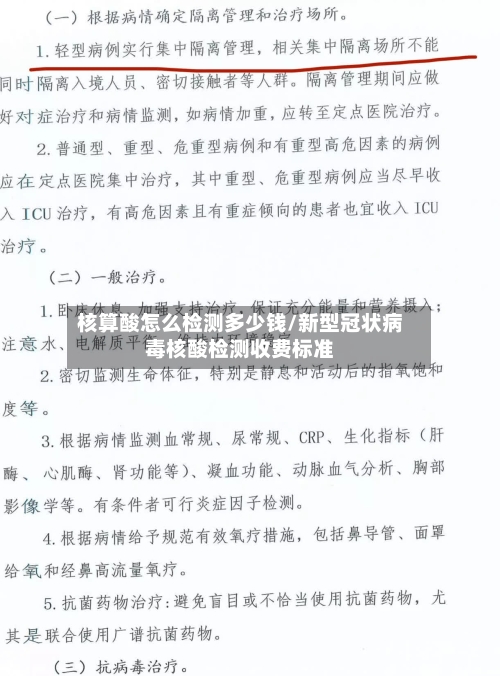 核算酸怎么检测多少钱/新型冠状病毒核酸检测收费标准-第2张图片