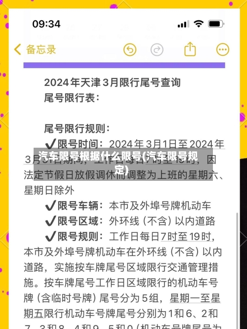 汽车限号根据什么限号(汽车限号规定)-第2张图片