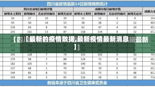 【最新的疫情数据,最新疫情最新消息】