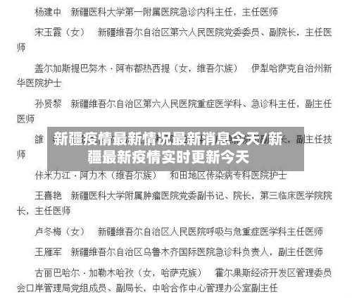 新疆疫情最新情况最新消息今天/新疆最新疫情实时更新今天