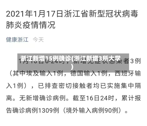 浙江新增15例确诊(浙江新增3所大学)-第2张图片