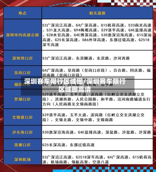 深圳客车限行区域图/深圳客车限行区域图高清