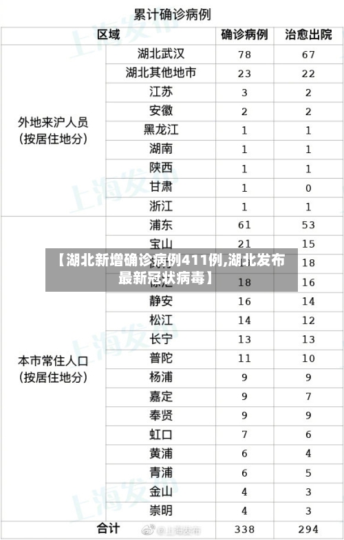 【湖北新增确诊病例411例,湖北发布最新冠状病毒】-第3张图片