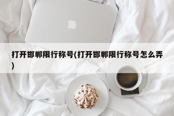 打开邯郸限行称号(打开邯郸限行称号怎么弄)